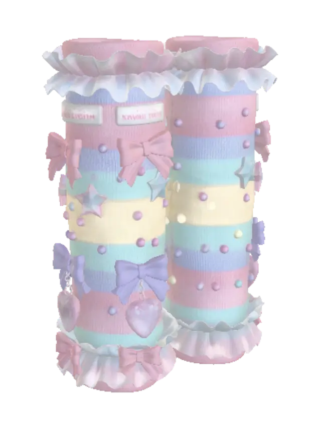3D model for Pastel Rainbow Kawaii Leg Warmers