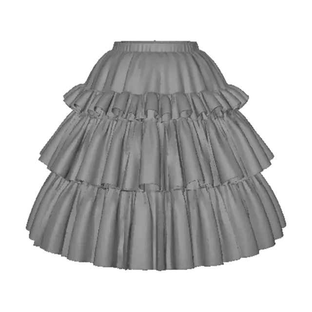 3D model for Starry Pink Tulle Skirt