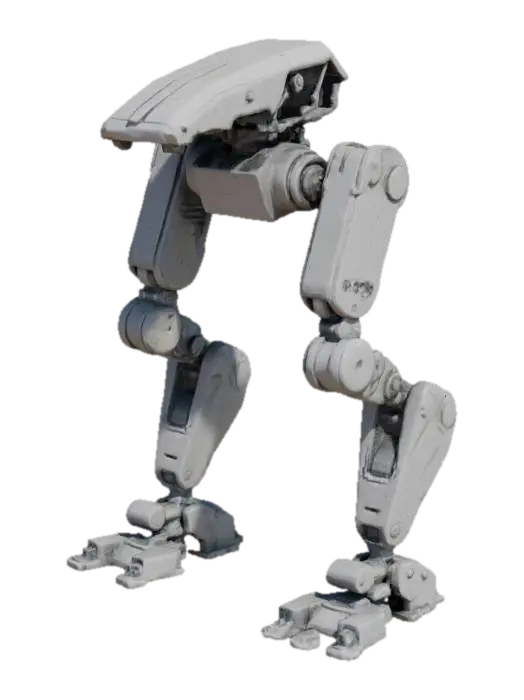 Articulated Legs: "Create a three-segment articulated leg with visible… 3D model, vytvořený pomocí AI