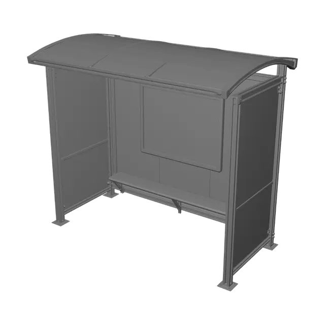 3D model for Bus stop shelter