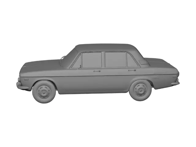 3D model for Realistic game-ready Soviet sedan inspired by Lada VAZ-2106/2107, post-Soviet 1990s Russia style. Modular vehicle designed for assembly and disassembly gameplay. Separate meshes: body, hood, trunk, 4 doors, front/rear bumpers, grille, headlights, taillights, mirrors, windows, fenders, wheels, engine, battery, radiator, exhaust, dashboard, steering wheel, seats. Faded dark green paint, light rust, scratches, dents, dust, worn but functional. Detailed interior and engine bay. Real-world scale, clean topology, optimized polycount, PBR materials, UV unwrapped, separate pivots for all removable parts, non-overlapping geometry. Unity and Unreal compatible. Realistic proportions, Eastern European countryside atmosphere, survival road-trip aesthetic, no cartoon style.