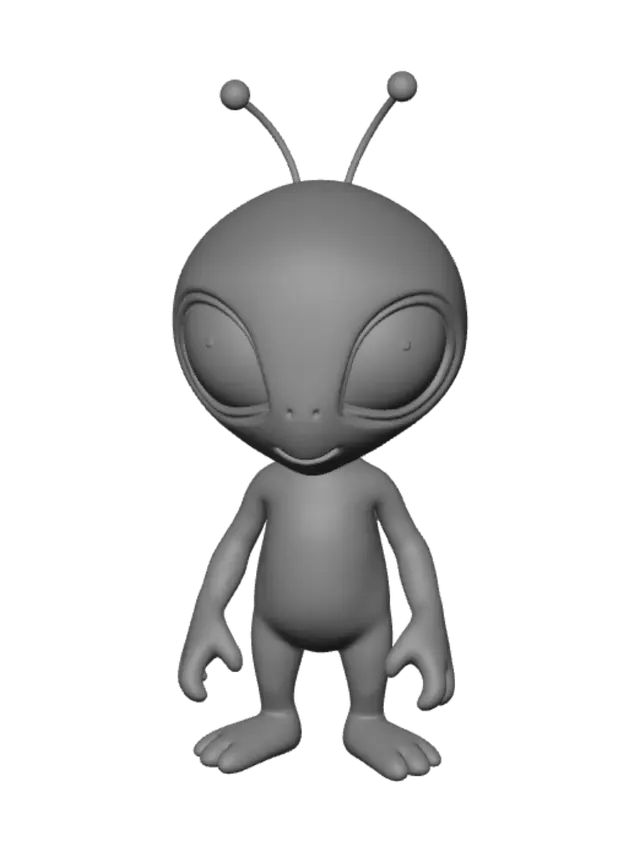 3D model for i wanna make plushie alien model cute green