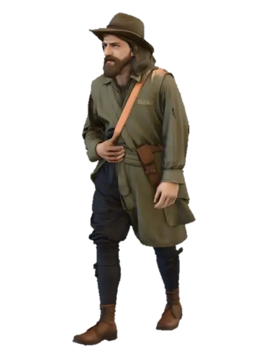 Create the first scene from Pilgrim's Progress with background music, realistic… 3D model, vytvořený pomocí AI