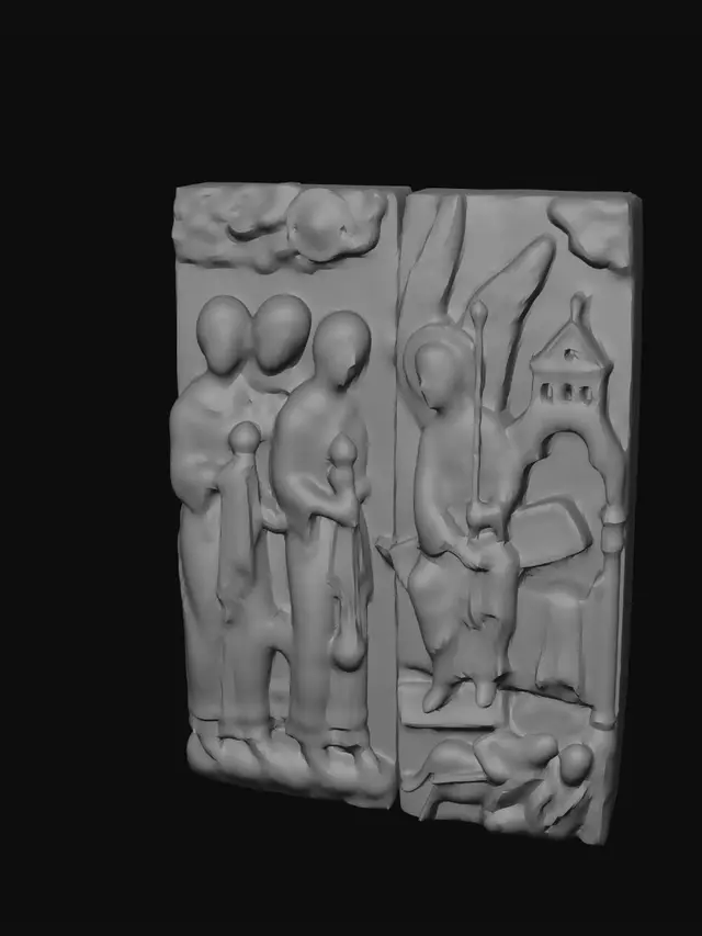 3D model for Angels and Saints in a Church Panel