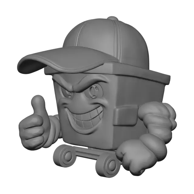 3D model for Captain Bin