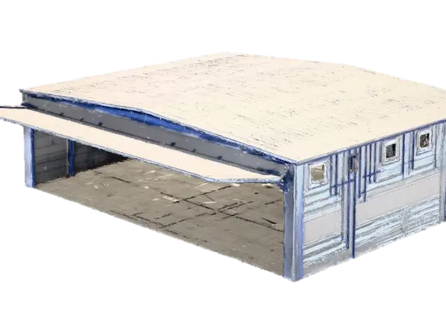 Warehouse Vision - Hanger 3D model, vytvořený pomocí AI