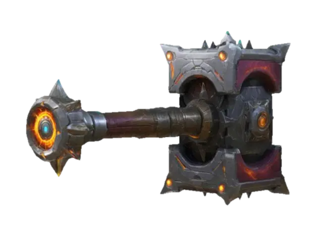 #ChronoForgeWeapon#, hammer of infinite aura ultra agressive 3D model, vytvořený pomocí AI