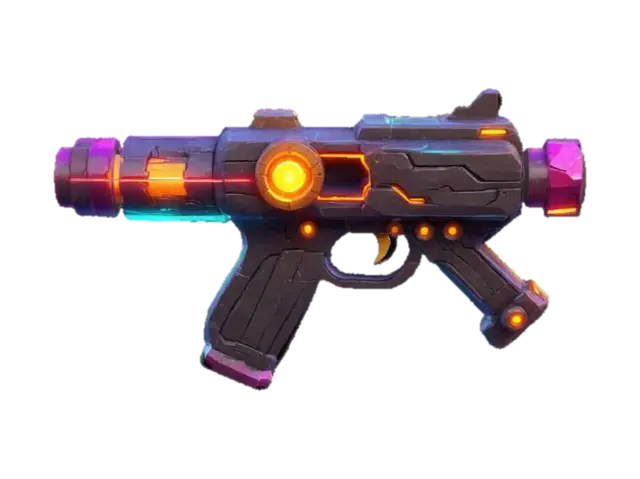 #ChronoForgeWeapon#, masterpiece, lowpoly, glowing magic laser pistol chibi style… - Legendary 3D model, vytvořený pomocí AI