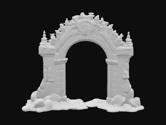 3D model for masterpiece, lowpoly, glowing magic laser mysterious mystical Stone dungeon Bunker monumental Huge Giant gate geometrical shapes huge chibi style legendary funny game style vivid colors, Unique Original Shape 