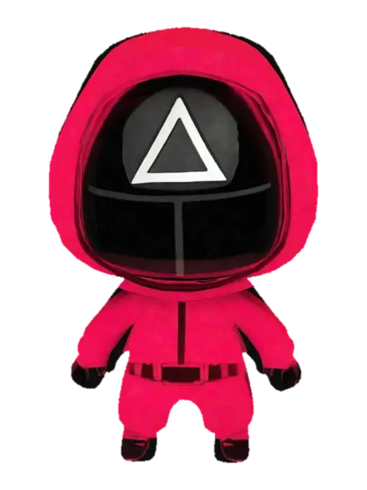 Triangle Guard Cartoon 3D model, vytvořený pomocí AI