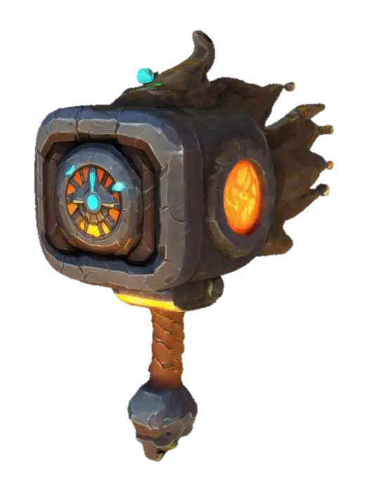 #ChronoForgeWeapon#, masterpiece, lowpoly, glowing hammer chibi style legendary item… 3D model, vytvořený pomocí AI