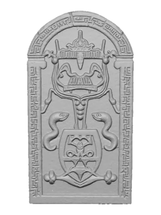 3D model for Mur antique en pierre gravés