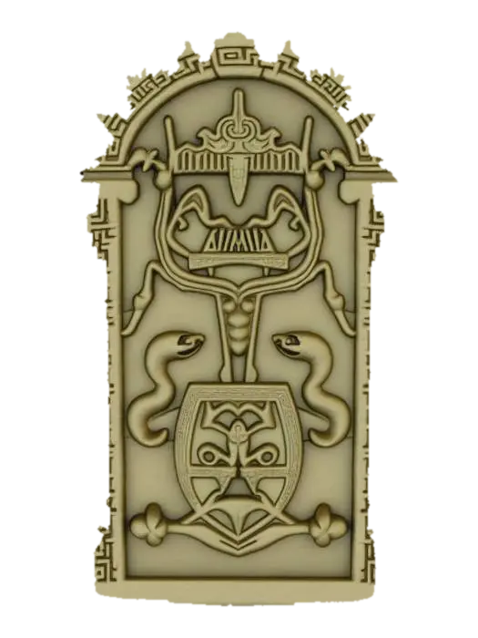 3D model for Mur antique en pierre gravés