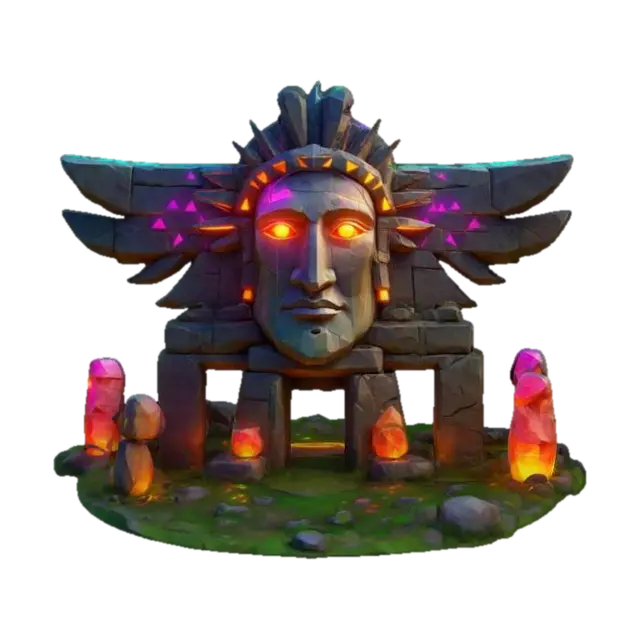 masterpiece, lowpoly, glowing magic laser mysterious mystical Ancient huge sacred… - Gameready 3D model, vytvořený pomocí AI
