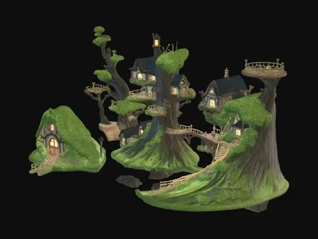 3D model for Enchanted Canopy Village