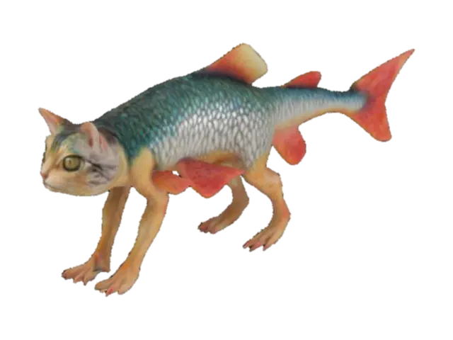 Catfish Hybrid quadroped - Italianbrainrot 3D model, vytvořený pomocí AI