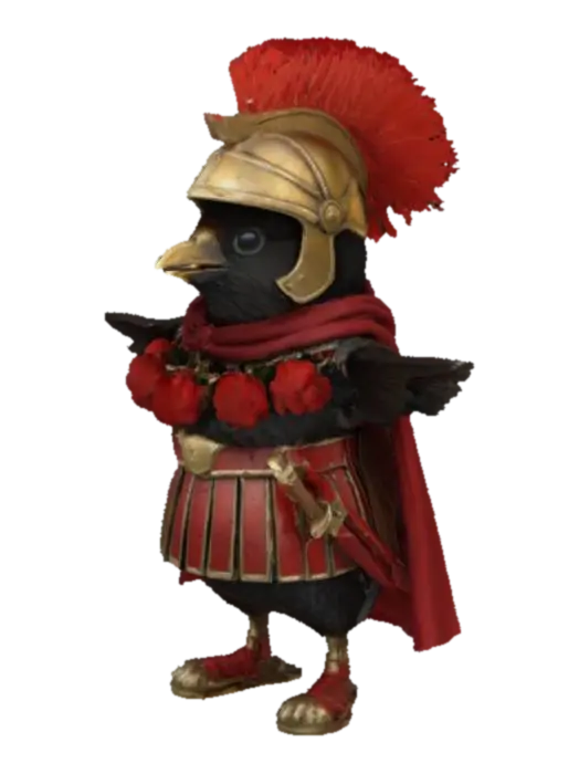 Roman Raspbery Bird - Italianbrainrot 3D model, vytvořený pomocí AI