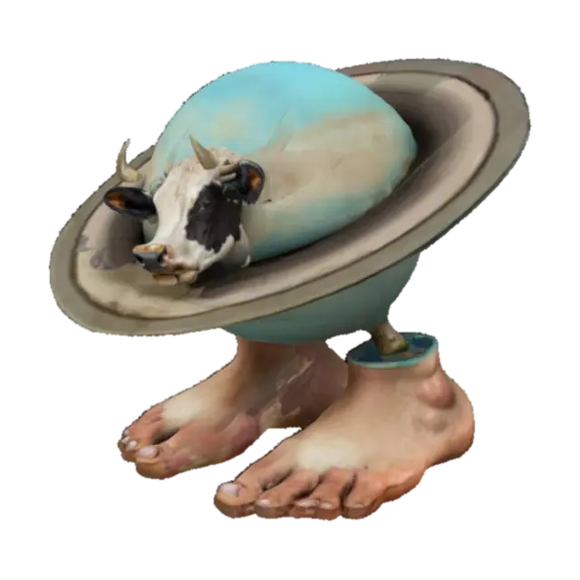 Cosmic Cow Stroll - Italianbrainrot 3D model, vytvořený pomocí AI