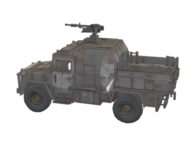 MAKESHIFT SCRAP ARMORED TRUCK - Trucks 3D model, vytvořený pomocí AI