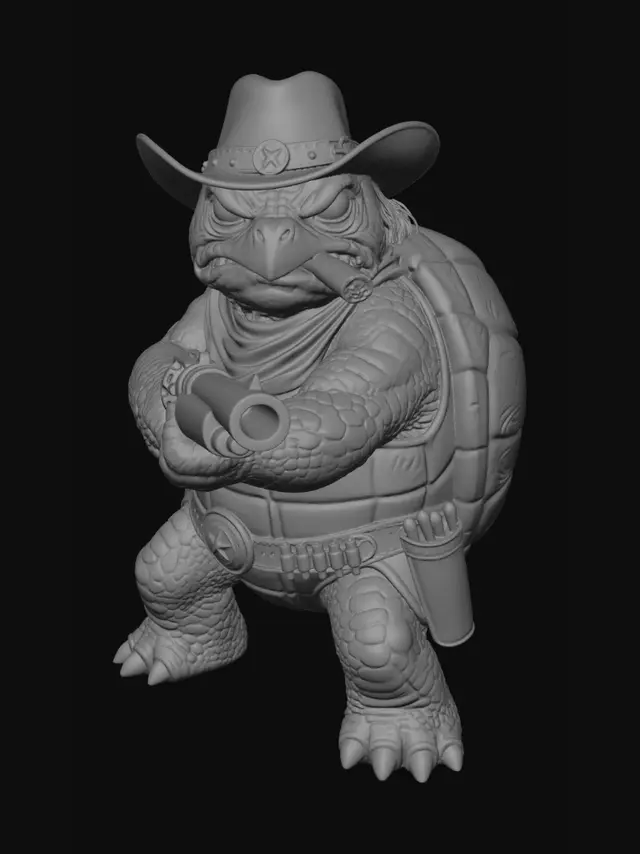 3D model for Gator Gunslinger