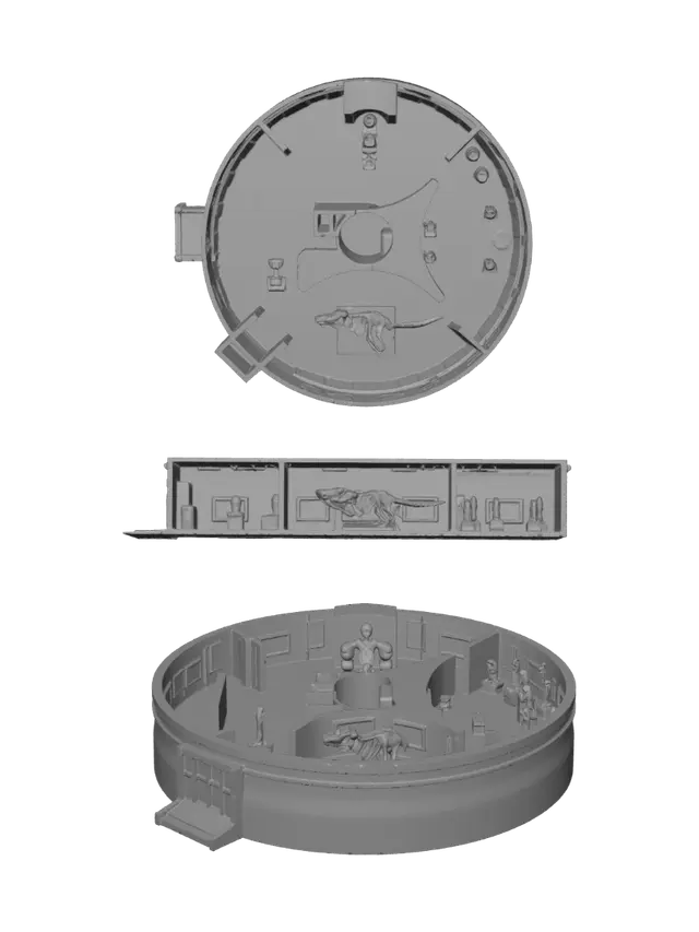 3D model for Circular Dinosaur Gallery Floor Plan