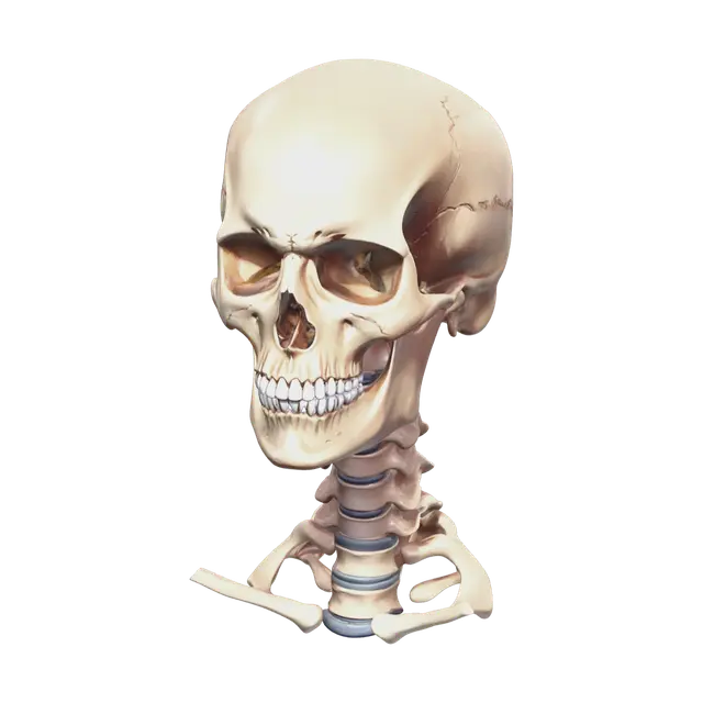 Low-Poly Skeleton Anatomy 3D model, vytvořený pomocí AI