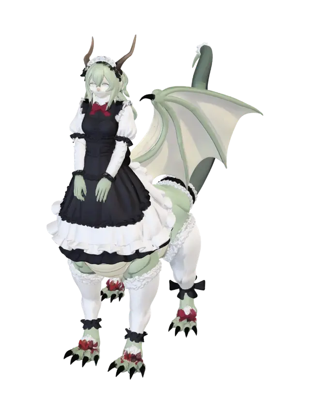 3D model for Emerald Dragonmaid