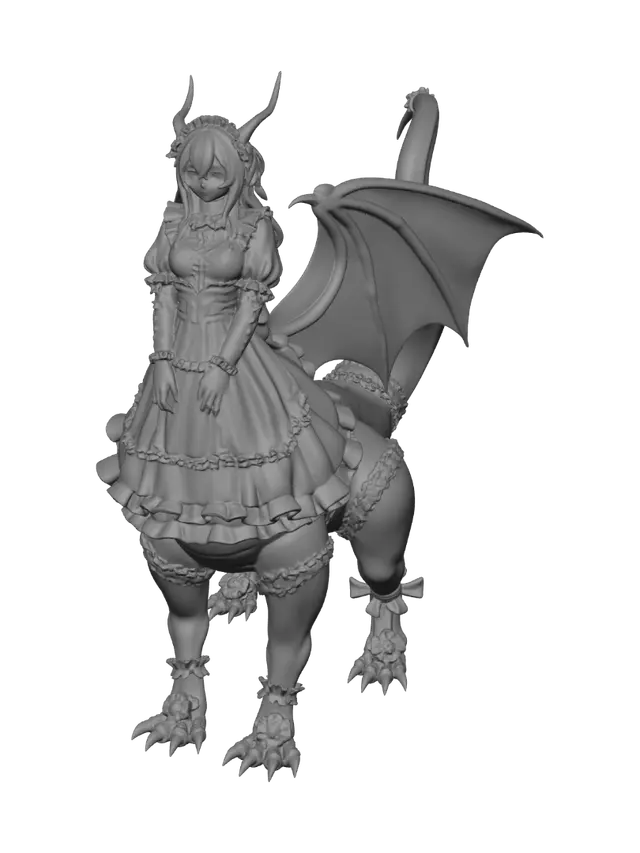 3D model for Emerald Dragonmaid