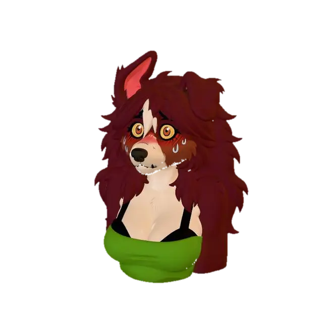 Flustered Furry - Emotional 3D model, vytvořený pomocí AI