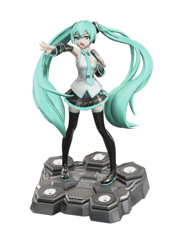Modern Hatsune Miku - Anime 的 AI 生成 3D 模型