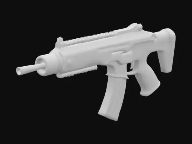 3D model for Laser gun with a auto magazine 
