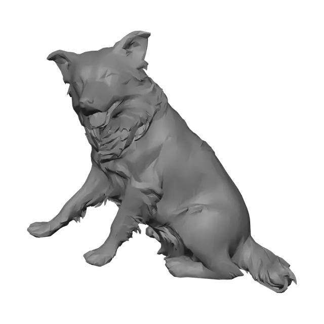 3D model for Joyful Border Collie on the Street