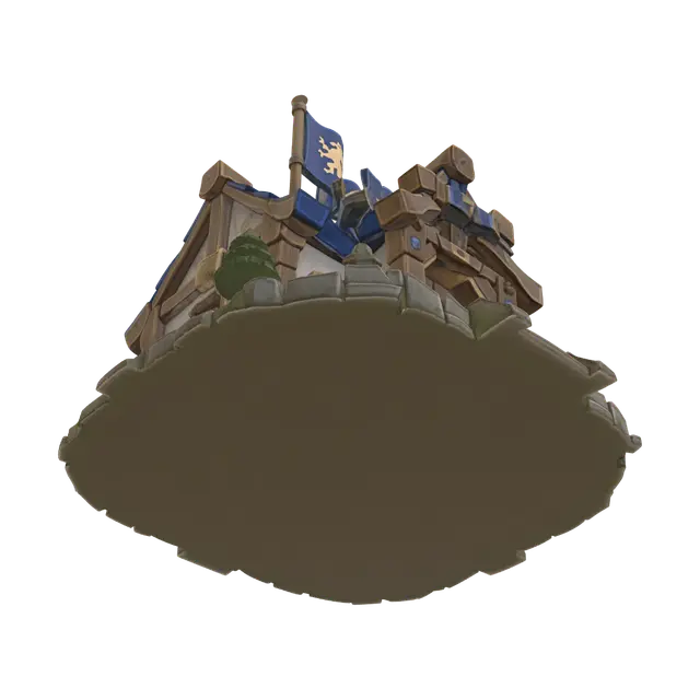 köy binası - Twilight 3D model, vytvořený pomocí AI