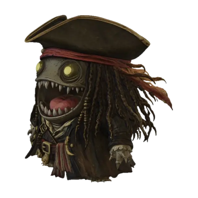 Captain Dreadjaw - Seafaring 3D model, vytvořený pomocí AI