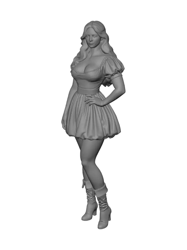 3D model for Scarlet Vintage Portrait