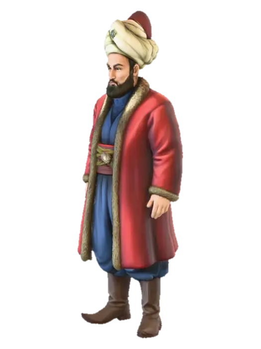Ali Kuşçu - Scholar 3D model, vytvořený pomocí AI