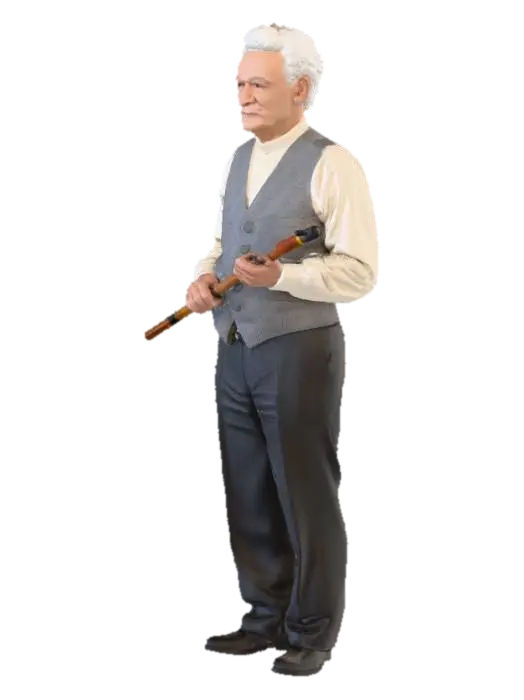 Neyzen Tevfik - Sufi 3D model, vytvořený pomocí AI
