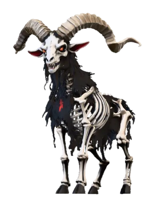#Halloween2025# - Goat 3D model, vytvořený pomocí AI