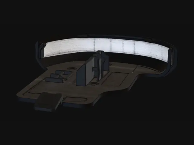 3D model for Neon yellow plastic toy part