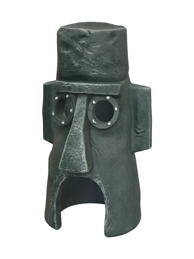 Fantasy Squidward House 3D model, vytvořený pomocí AI