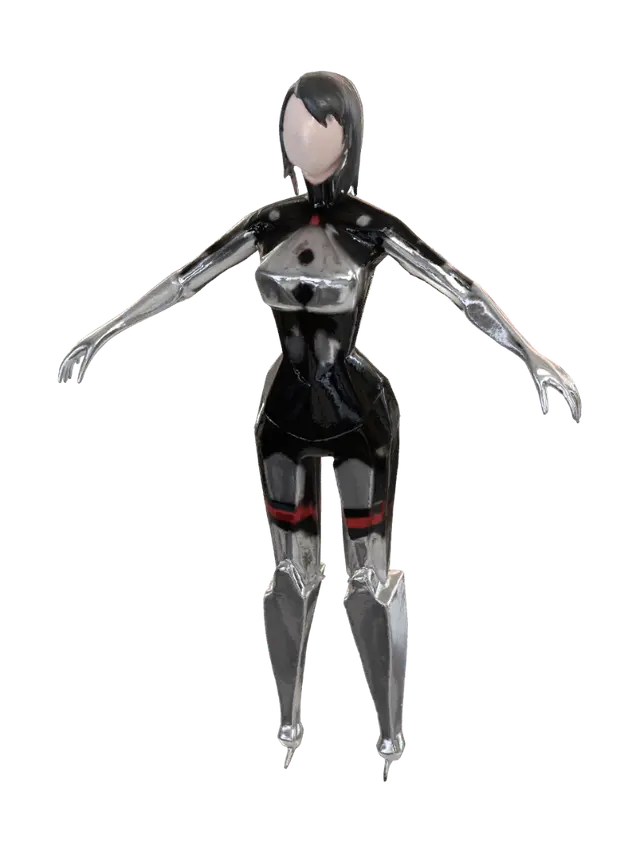 Modello 3D Monochrome Mech - Explorers, generato dall’IA