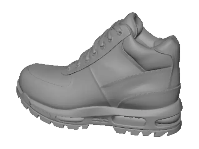 3D model for Black Leather Nike Air Max Boot