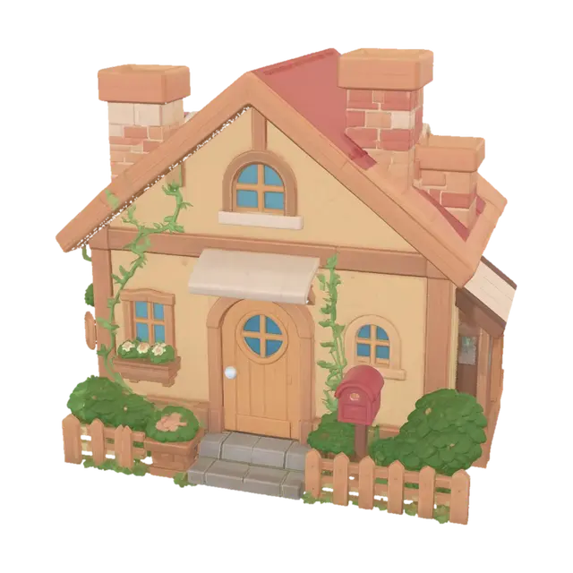 3D model for Cozy Yellow Cottage