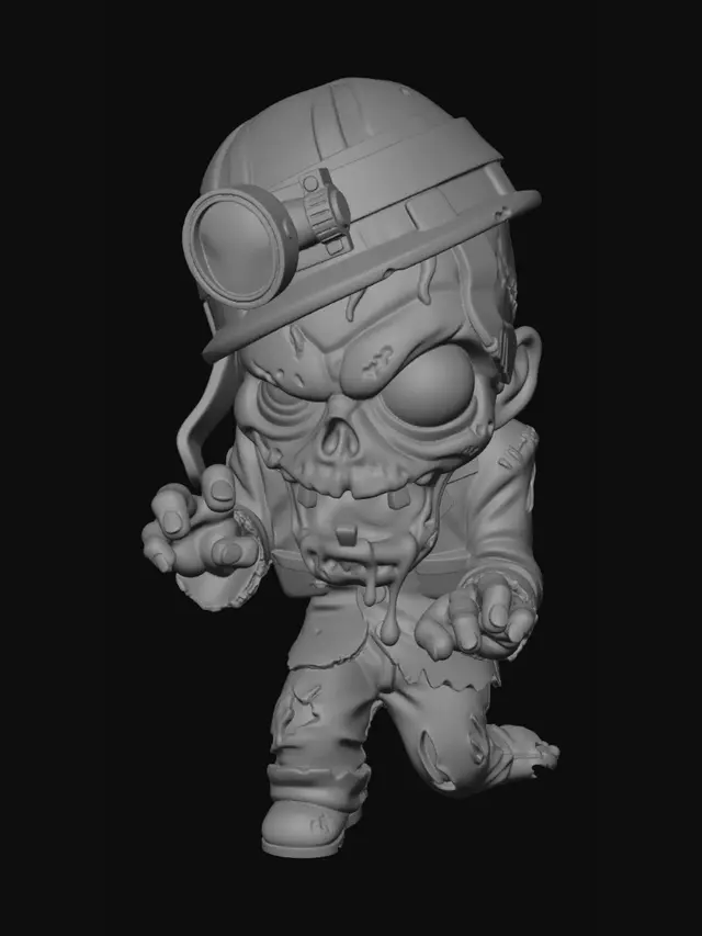 3D model for Zombie Construction Worker