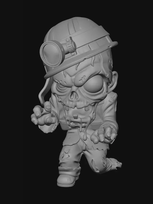 3D model for Zombie Construction Worker