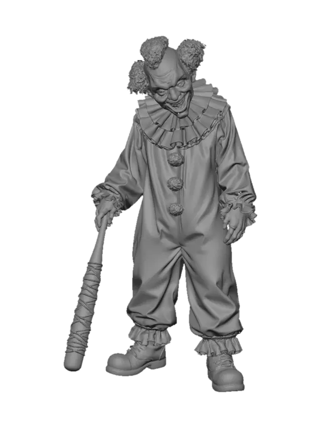 3D model for Bloodstained Clown with Barbed-Wire Bat