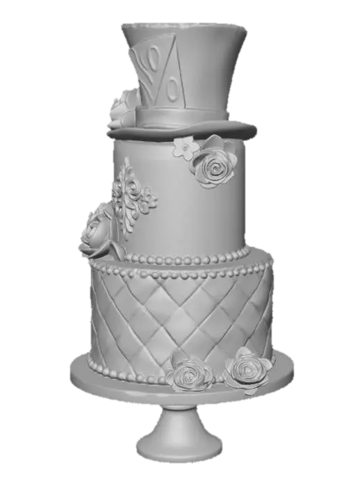 3D model for Mad Hatter's Cake