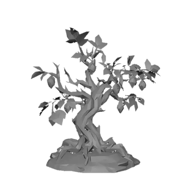 3D model for create a tree that the Red Queen from Alice in Wonderland would enjoy and have at her castle