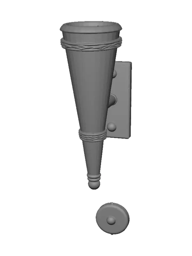 3D model for Flaming Torch Sconce