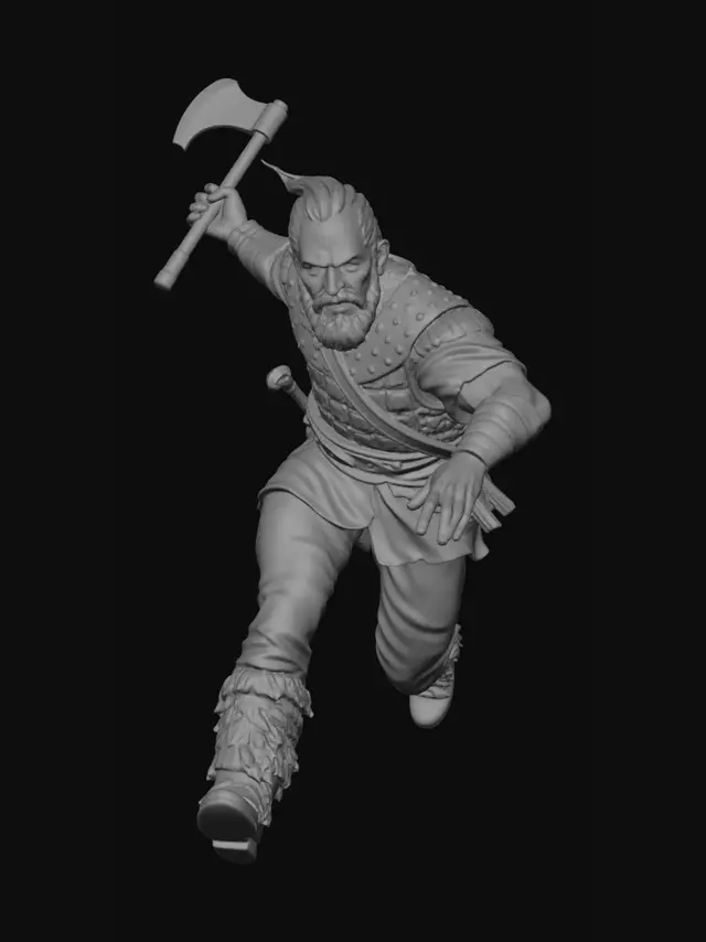 3D model for Axe-Wielding Berserker
